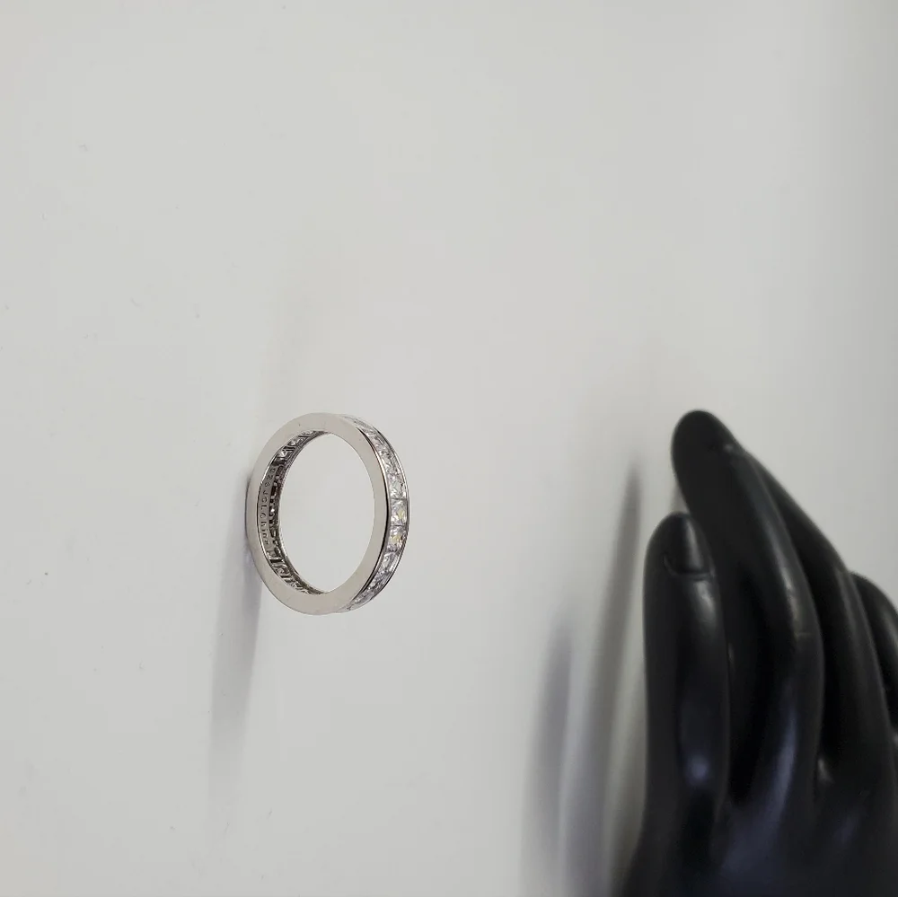 See Video / Eternal Radiance Sterling Silver 925 Eternity Band - Picture 5 of 6